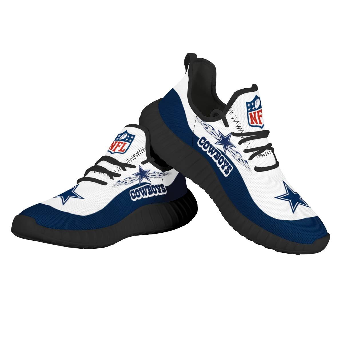 Women's Dallas Cowboys Mesh Knit Sneakers/Shoes 009